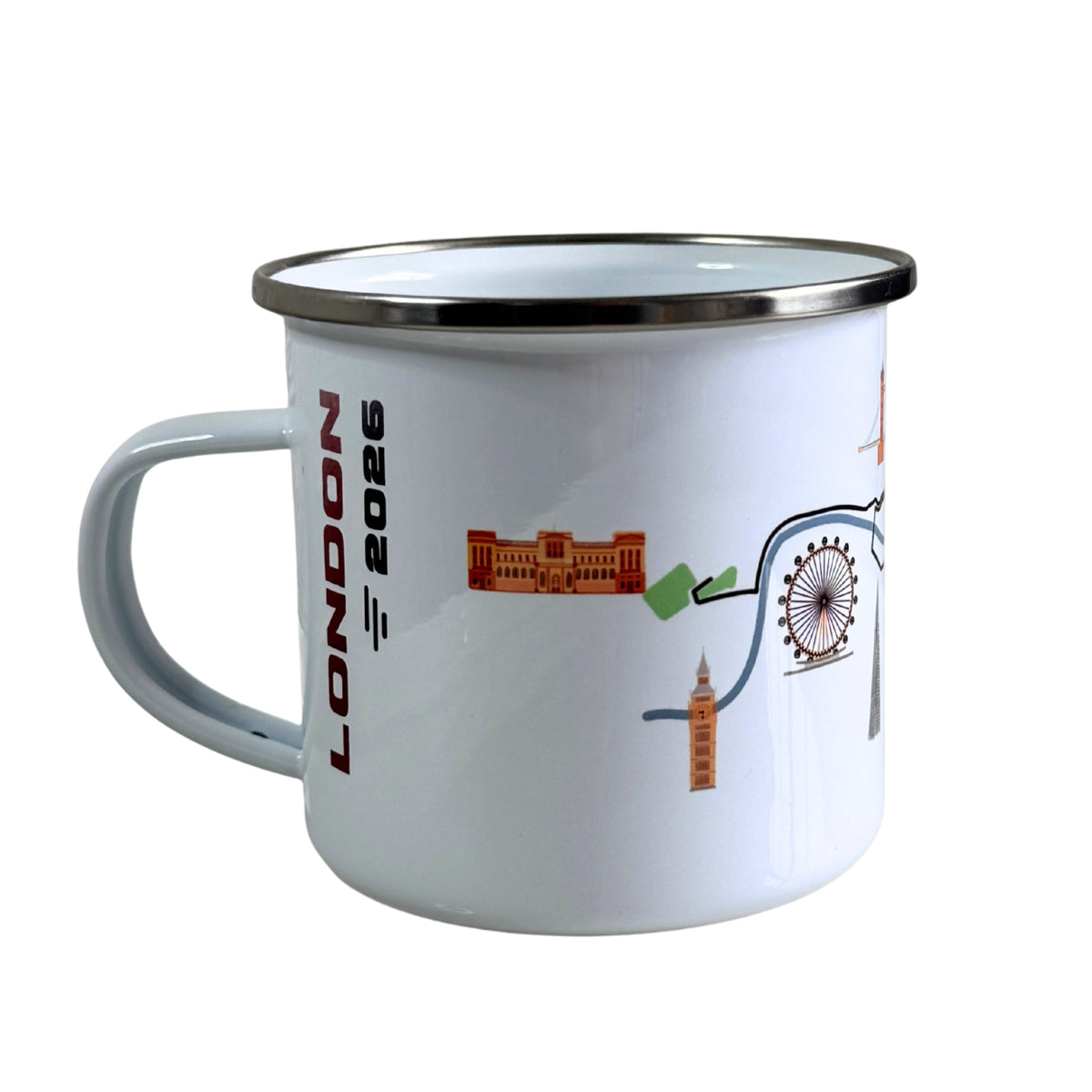 London 12oz Enamel Mug - Customisable